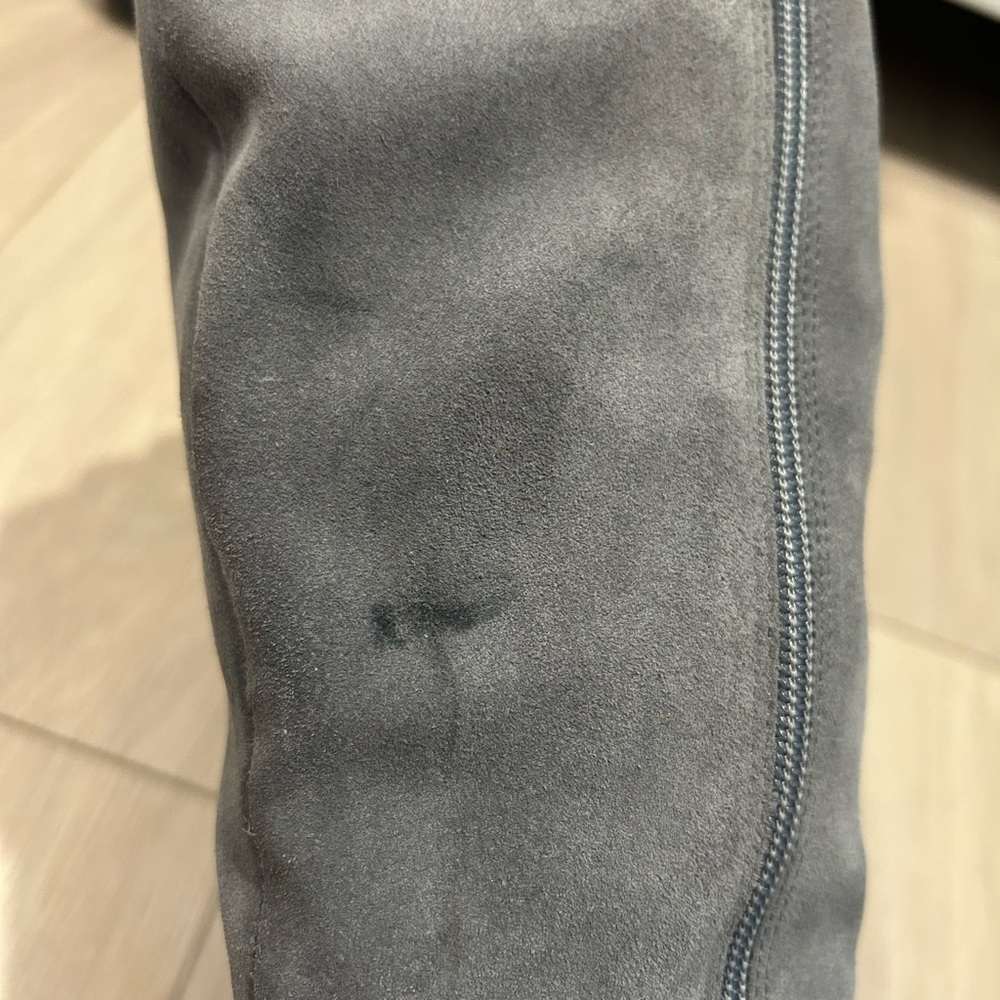 Vionic Gray Suede Knee-High Zip Boots - Picture 4 of 6